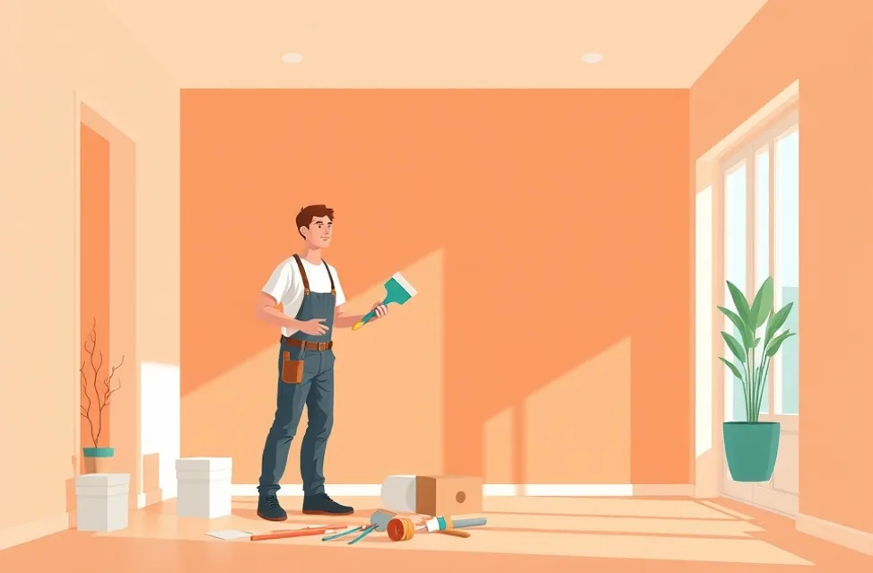 Intérieur rénové après travaux de peinture à Jeumont