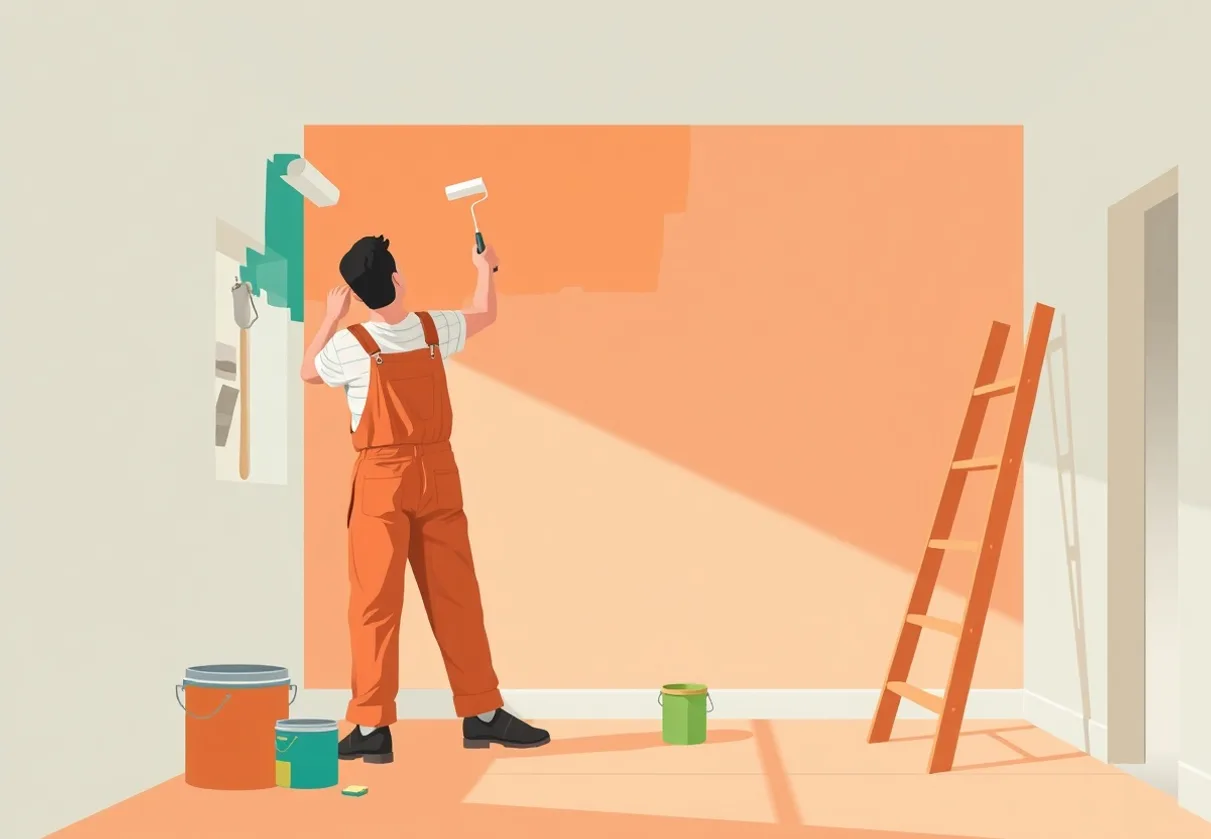 Peintre Jeumont 59460 en intervention sur un chantier